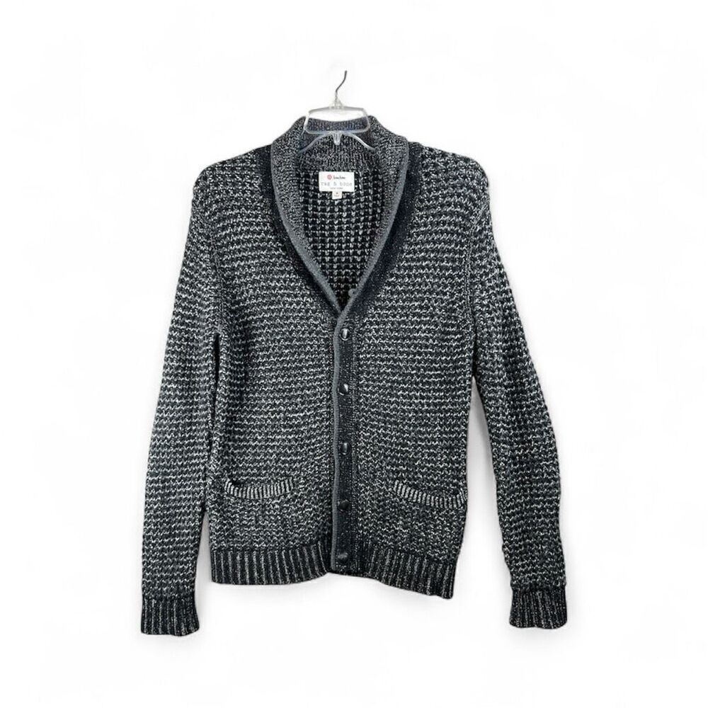 rag & bone Target Women’s M Black White Wool Blend Cardigan Sweater Shawl Collar